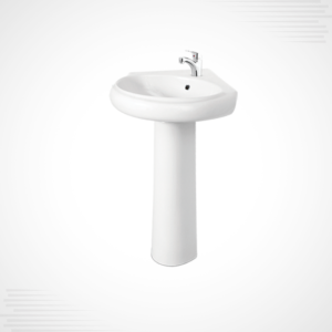 Corner Basin Pedestal – Ivory