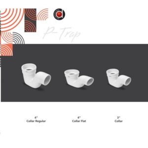 P-trap 4″ Full, 4” Flat, 3”