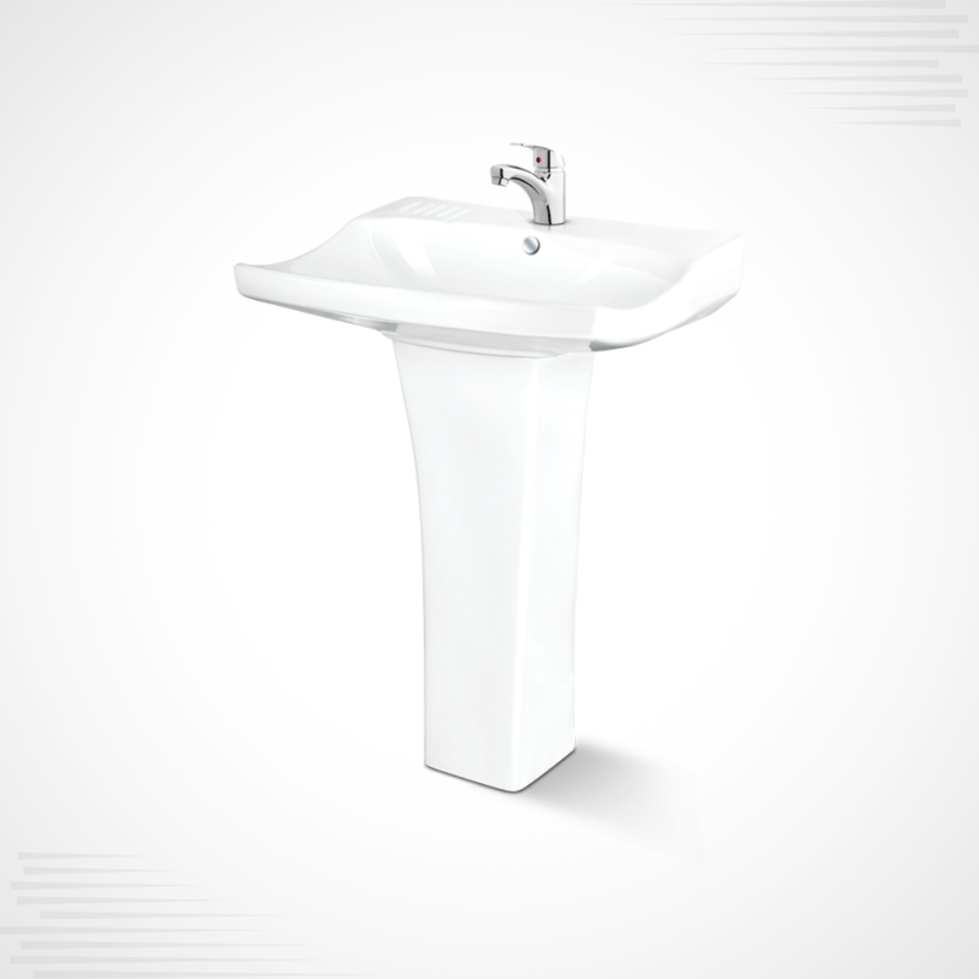Bleta Basin Pedestal - Ivory