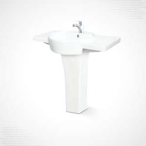 Dell 2 Basin Pedestal – White